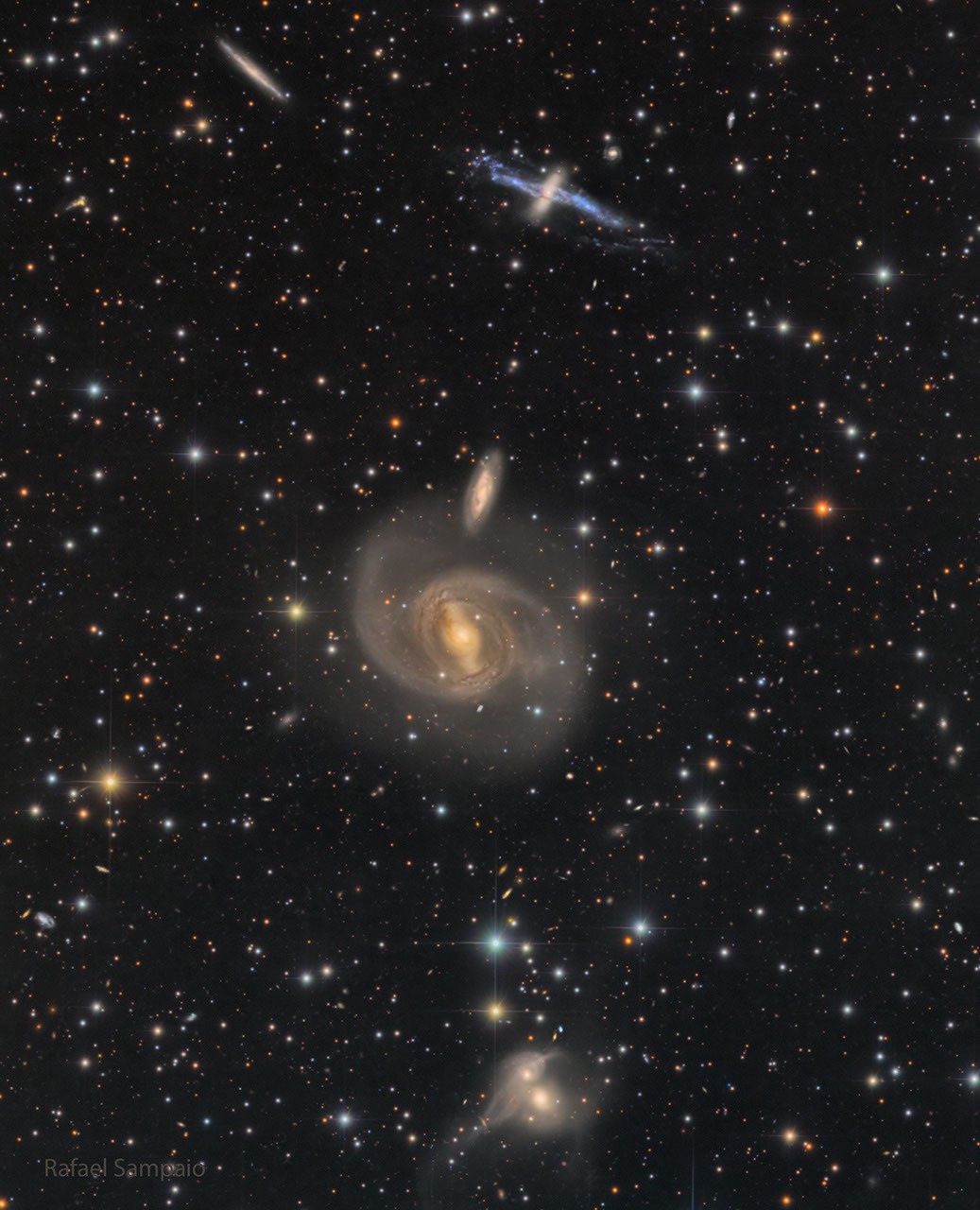 APOD: 2026 August 10 – Three Galaxy Pairs