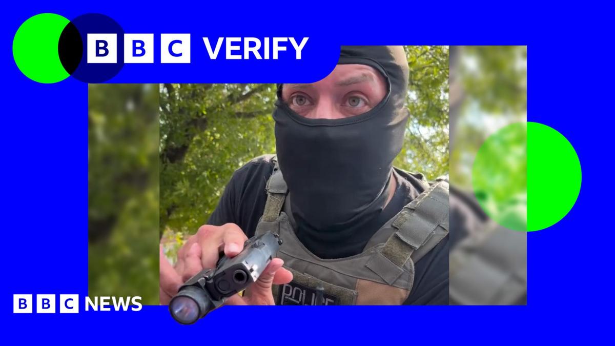 BBC Verify speaks to woman who filmed ICE agent pointing gun at her