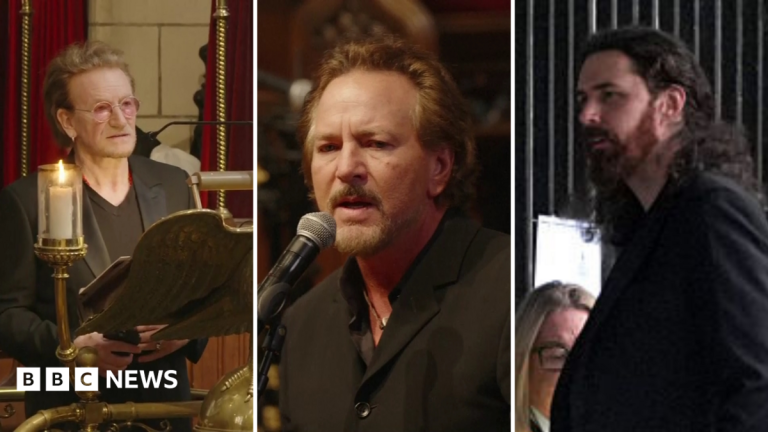 Bono, Eddie Vedder and Hozier among mourners at Glen Hansard’s funeral
