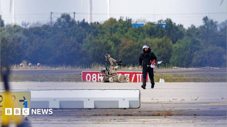 Drone carrying explosives found at German airport, police say