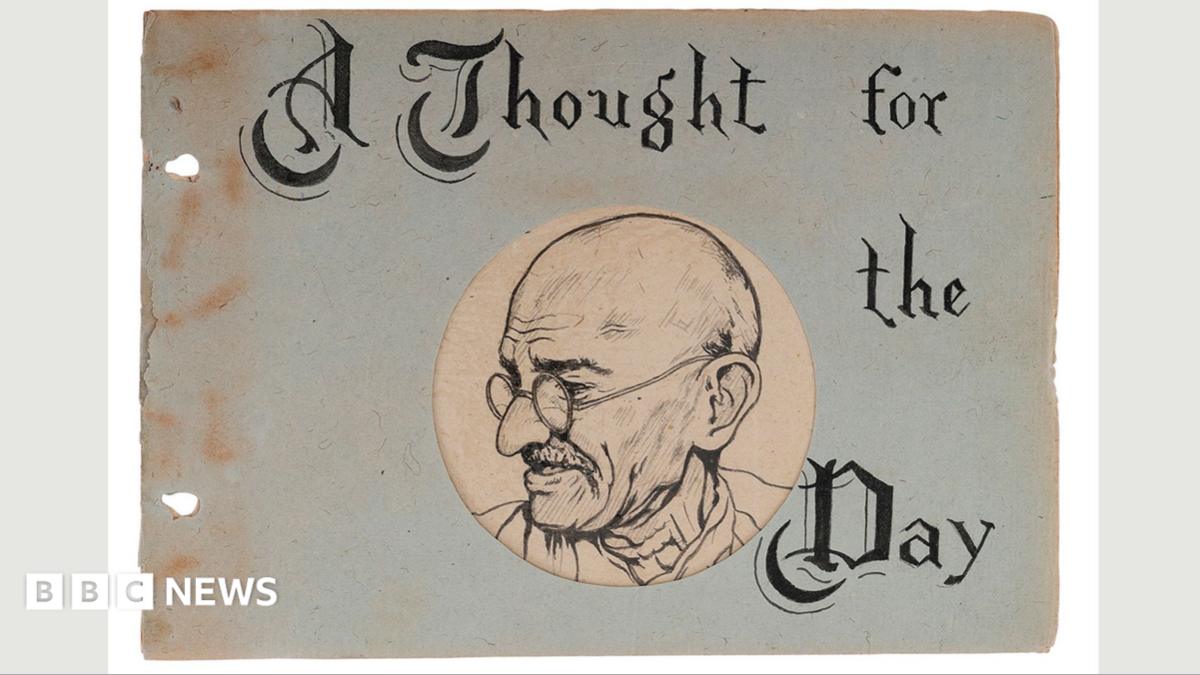 Gandhi’s handwritten notes on life sold for $1.69m at Indian auction