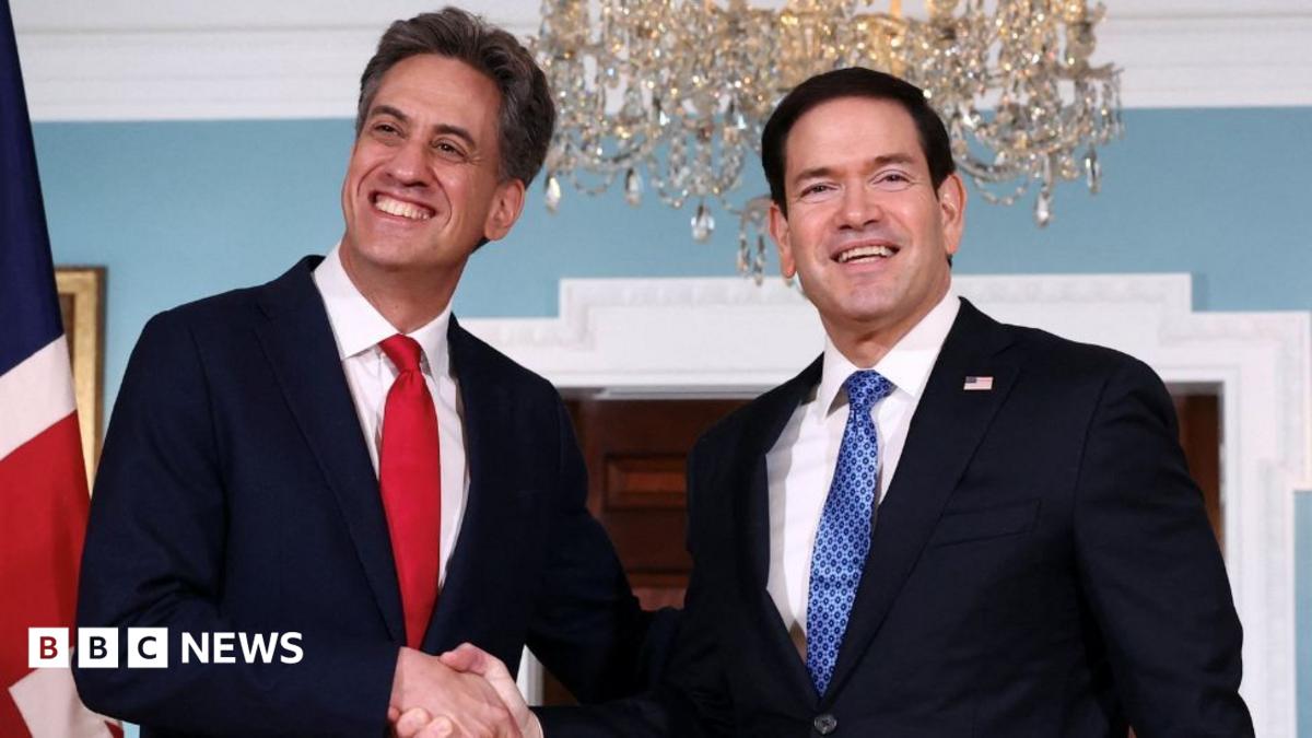 Miliband says reopening Strait of Hormuz ‘essential’ as he meets Rubio