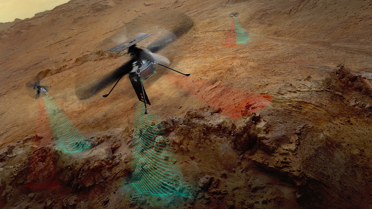 NASA’s SkyFall Helicopters at Work (Artist’s Concept)