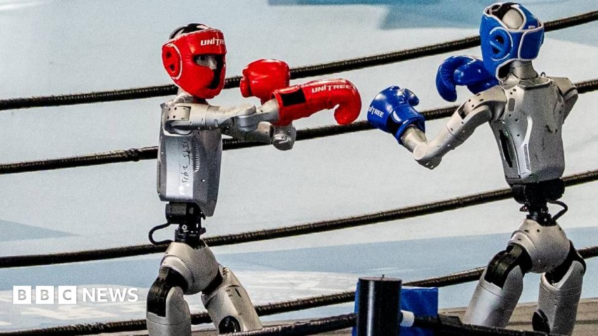 Robot boxing, football and sprinting at World Humanoid Games