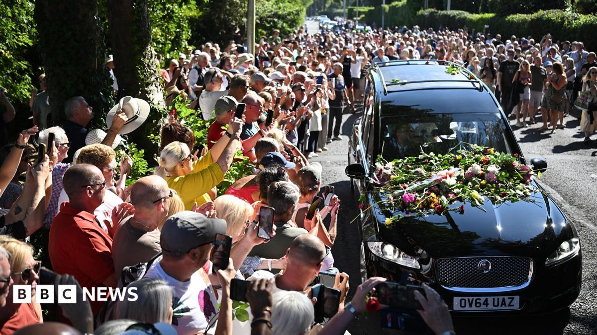 Thousands of Bonnie Tyler fans line the streets as coffin taken to Swansea home