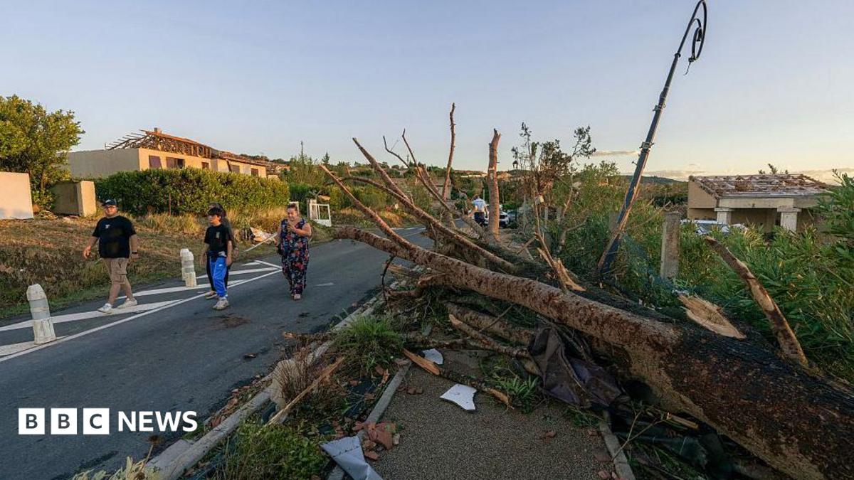 Tornado tears through French village leaving dozens injured
