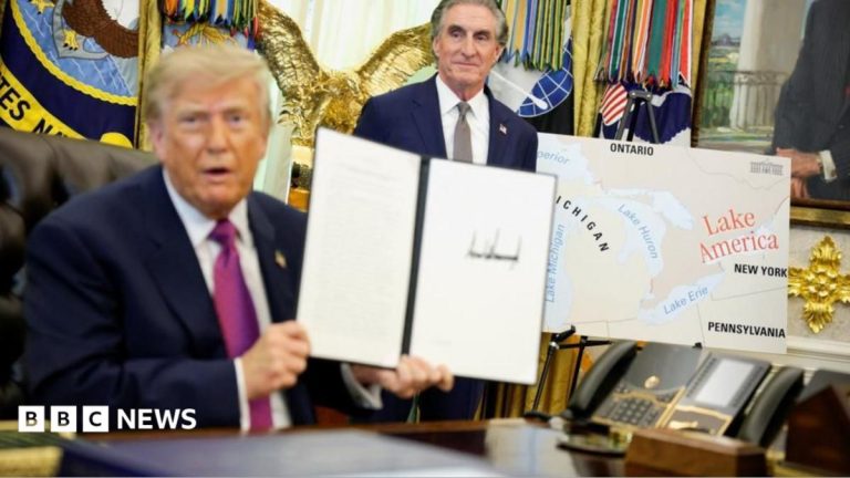 Trump signs order to rename Lake Ontario to Lake America