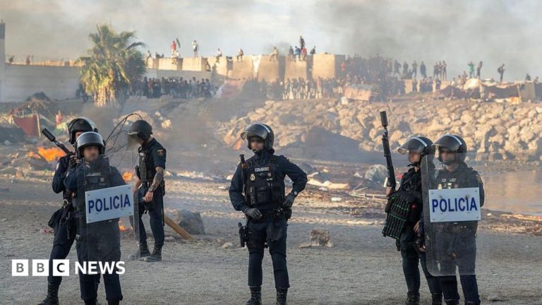 Violence breaks out in Ceuta as migrant crisis continues