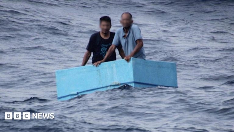 Watch: Fishermen rescued after five days adrift in cool box