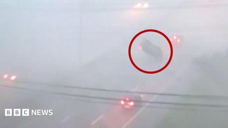 Watch: Severe storms overturn vehicle and trigger flooding in Ohio
