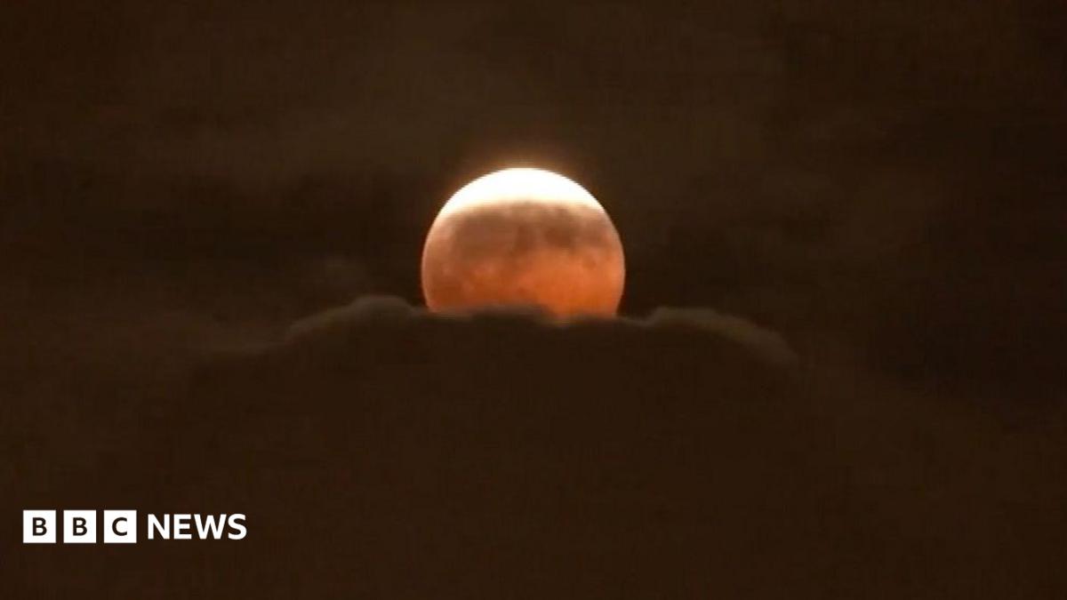 Watch: Stargazers around the world glimpse ‘Blood Moon’ lunar eclipse