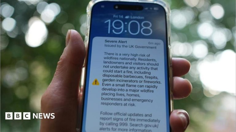 Wildfire phone alert was ‘entirely appropriate’, government says