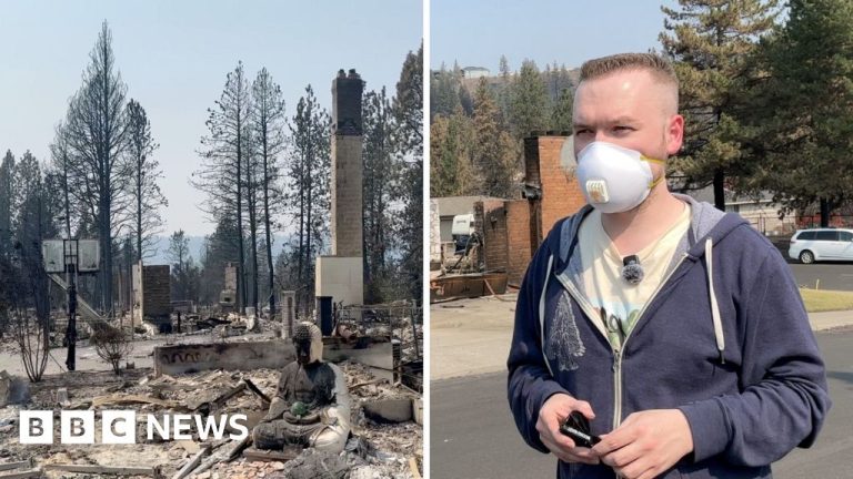 ‘Wiped out’ – BBC reports from Spokane neighbourhood devastated by fires