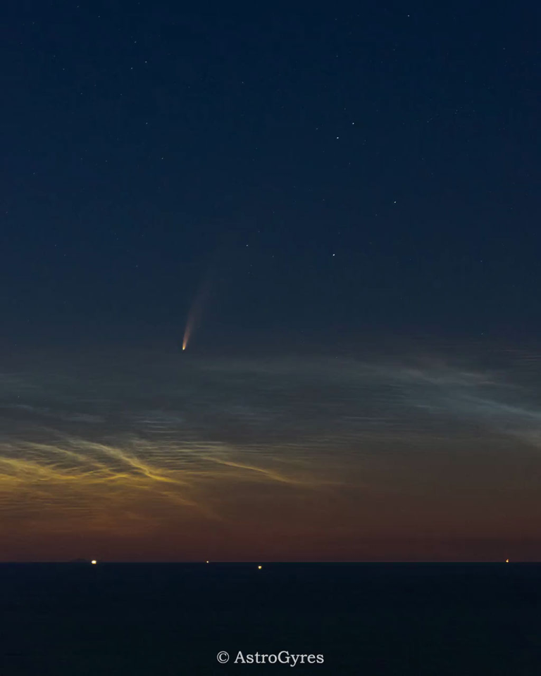 APOD: 2026 September 13 – Comet NEOWISE Rising over the Adriatic Sea