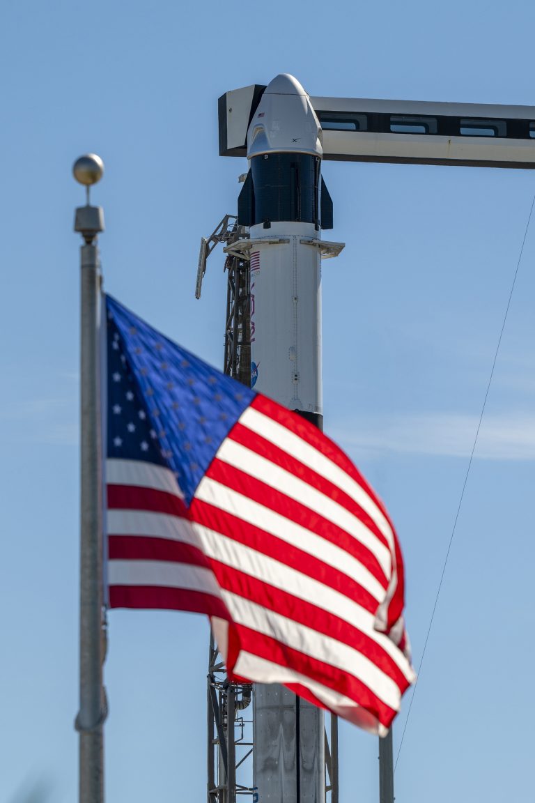 Crew-13 Rocket and Spacecraft at Launch Pad