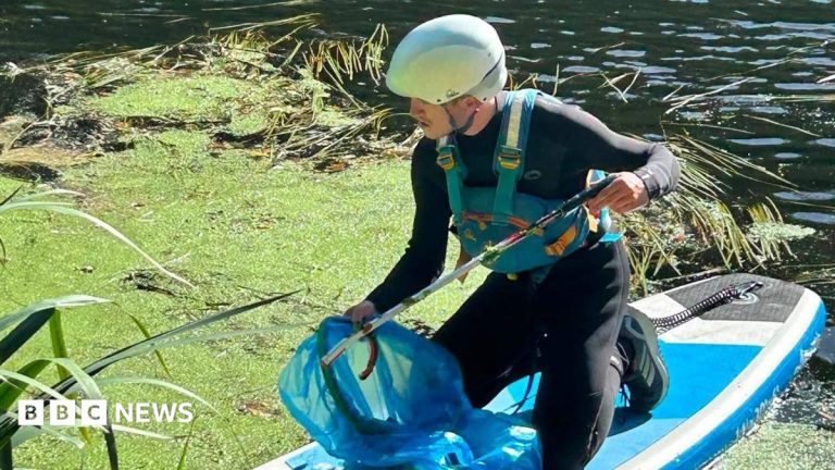 Litter pick collects 50 bags of rubbish from river
