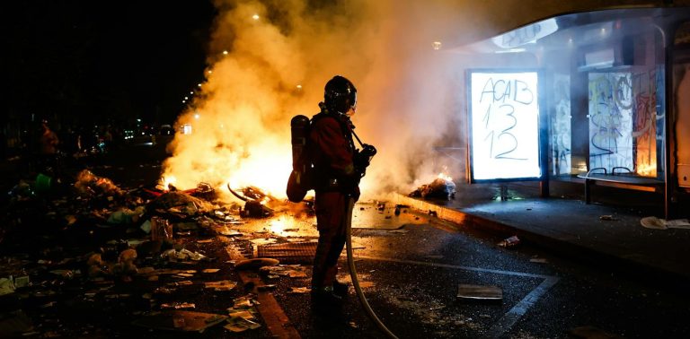 As French protests escalate into riots, they may prove a gift for Marine Le Pen’s right-wing party