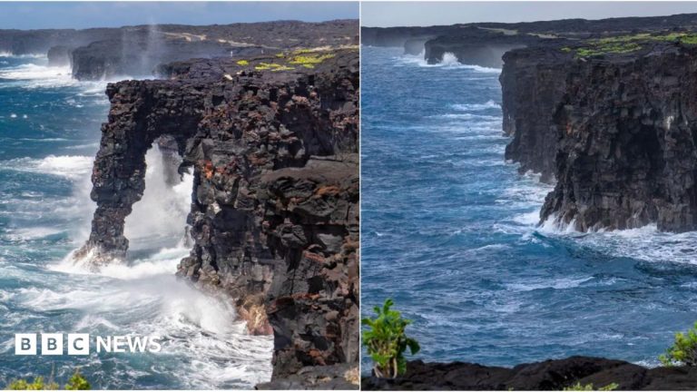 Hawaii’s iconic 550-year-old Hōlei Sea Arch collapses