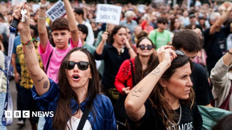 Protesters across Spain demand action over housing crisis