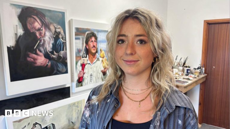 Teen who discovered her painting talent in garden shed competes for TV art prize
